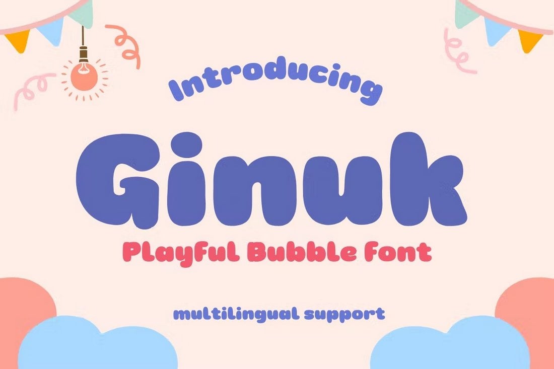 Ginuk - Playful Bubble Font