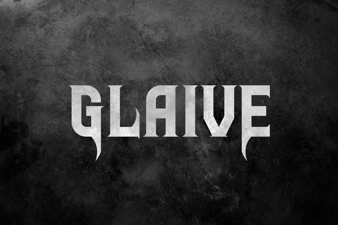 Glaive - Modern Tattoo Font