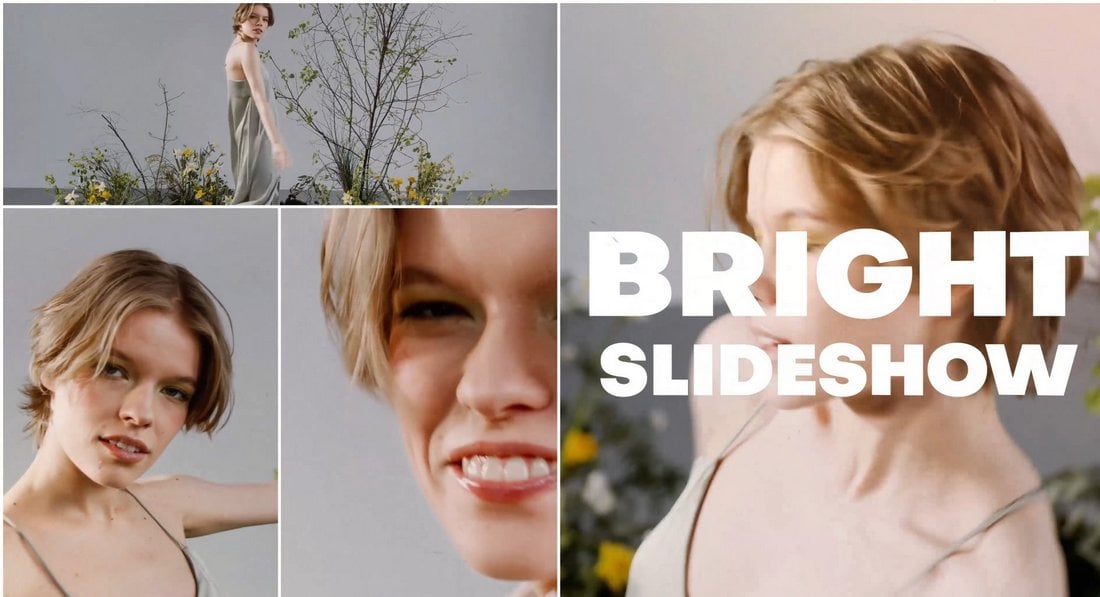Grid Slideshow with Brushes for After Effects