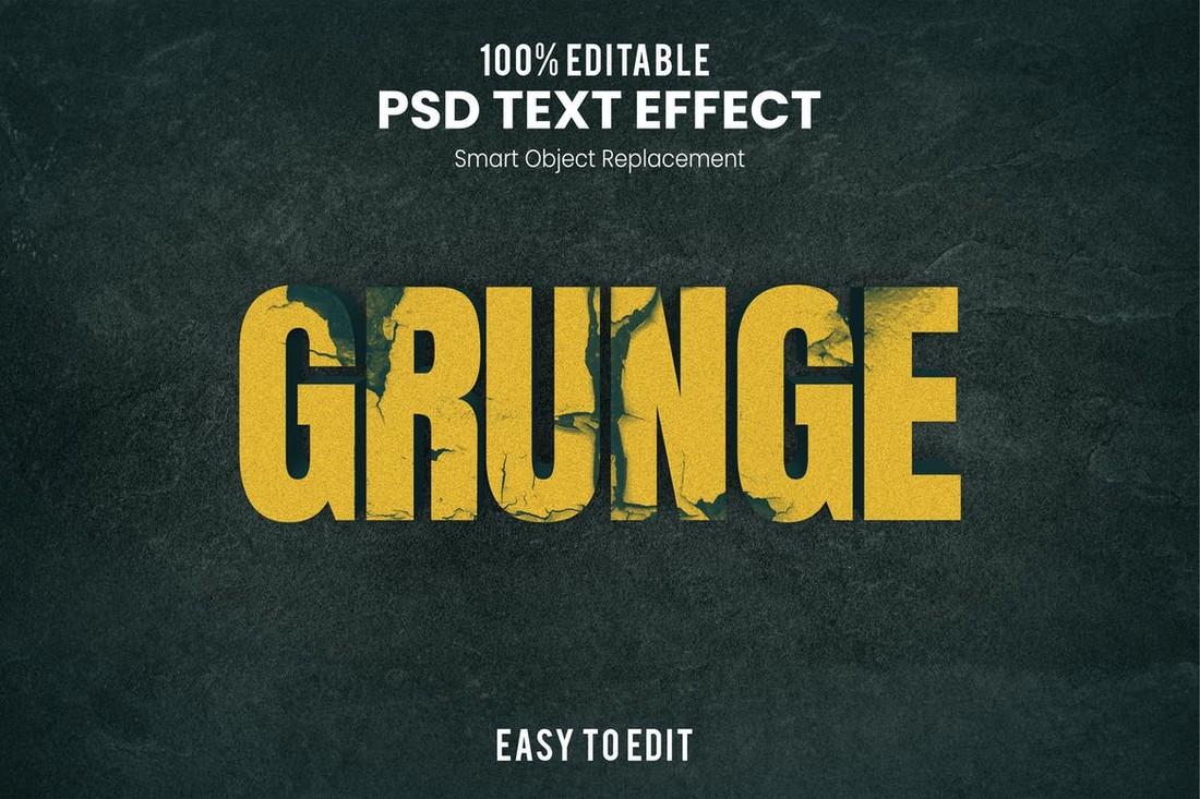 Grunge Photoshop Text Effect PSD