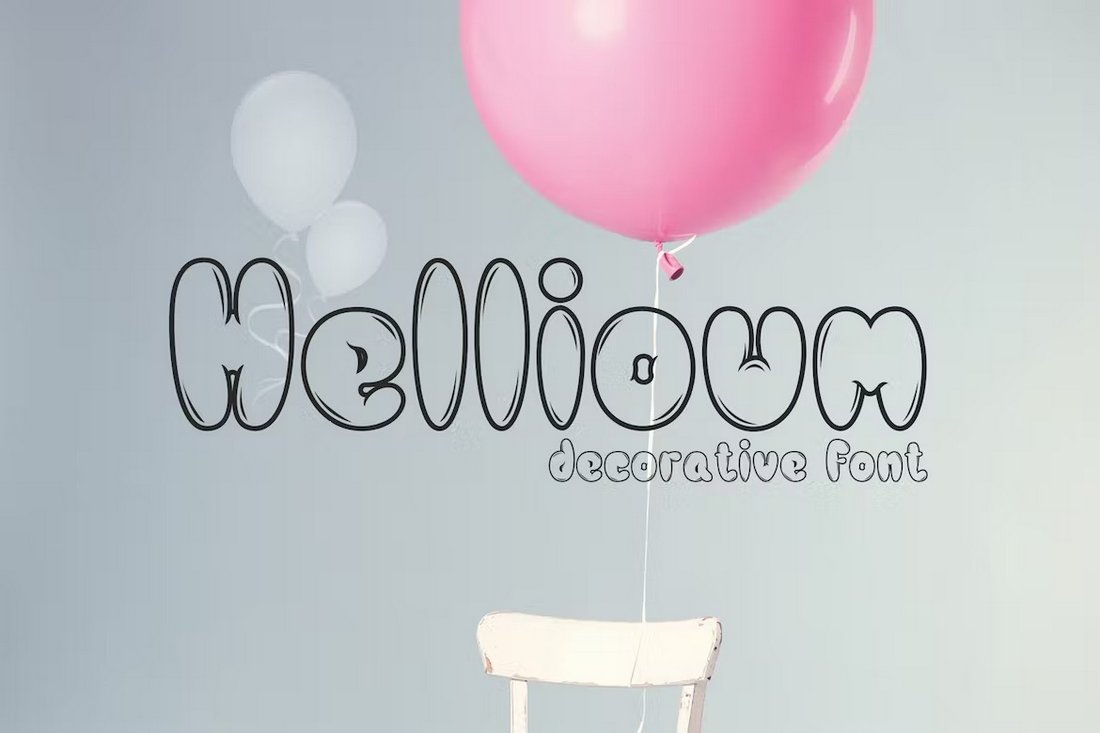 Hellioum - Outline Balloon Font