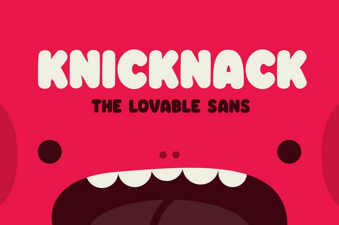 Knicknack - Fun YouTube Font