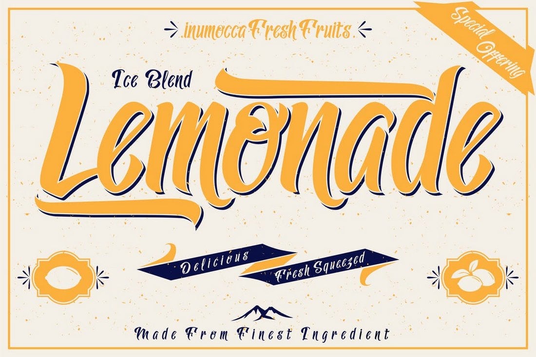 Lemonade - Creative Script Tattoo Font