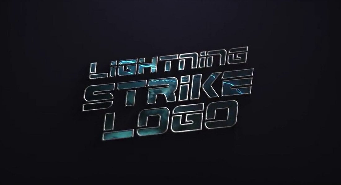 Lightning Strike After Effects Logo Reveal Template