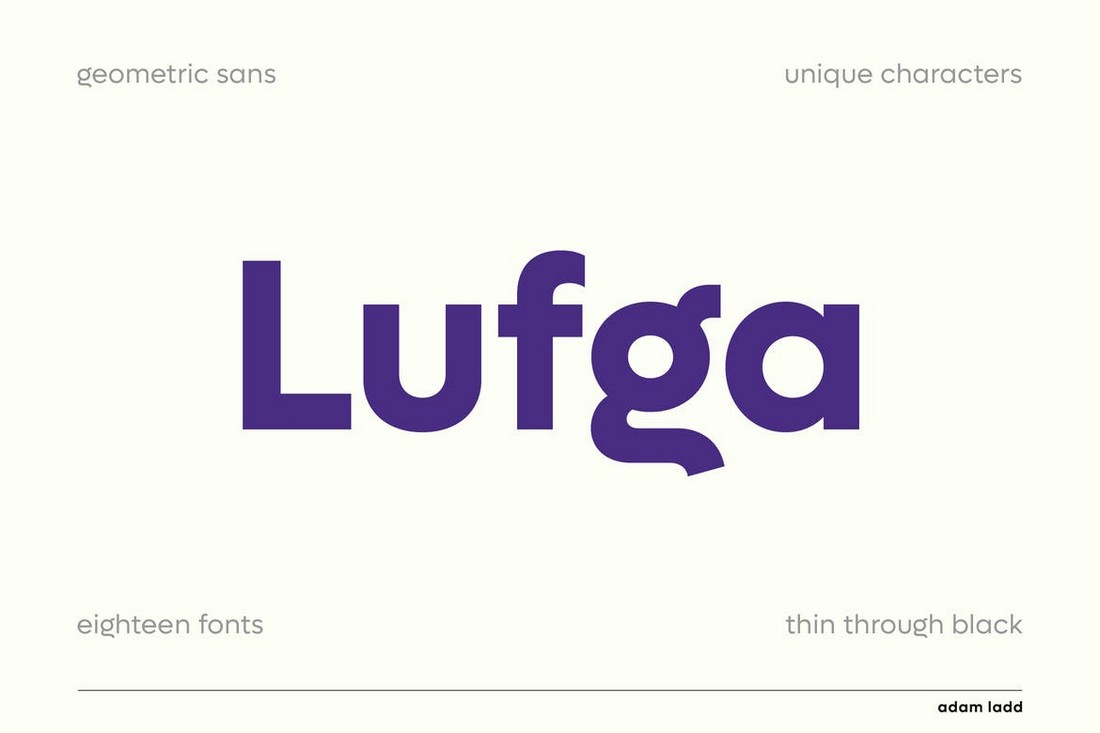 Lufga - Modern Geometric Font Family