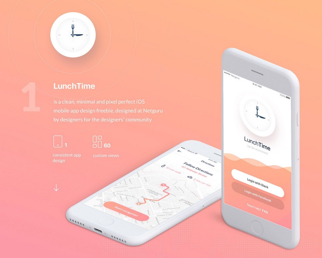 LunchTime - Free iOS App Template