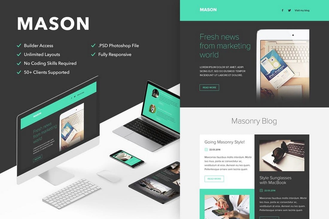 Mason - Responsive Email Newsletter Template