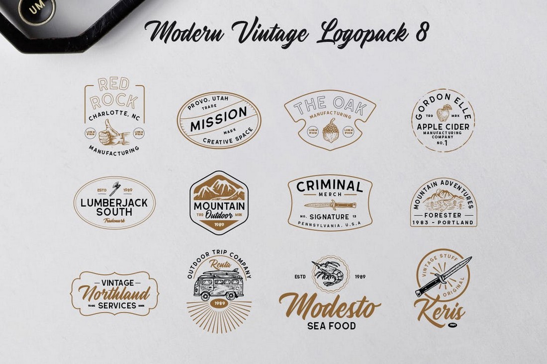 Modern Vintage Logo Templates Collection