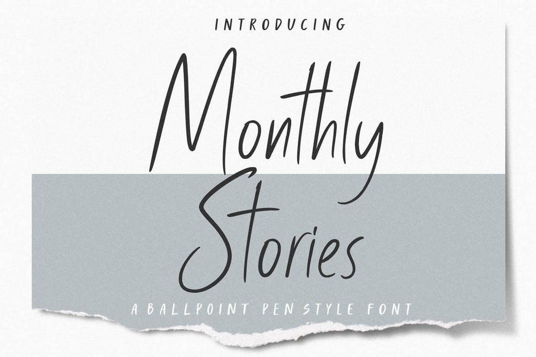 Monthly Stories - Skinny Ballpoint Pen Style