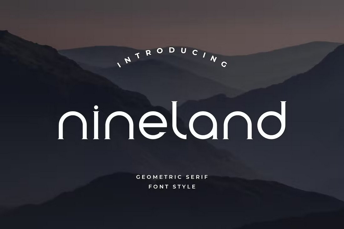 Nineland - Modern Geometric Serif Font