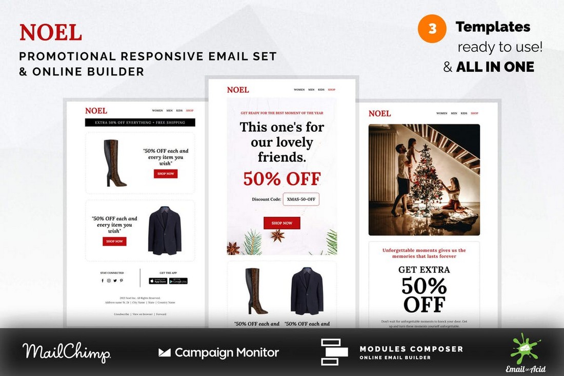 Noel - Promotional Email Templates for MailChimp