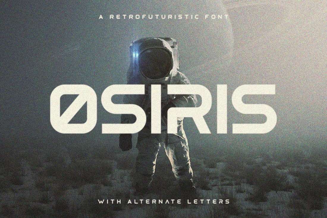 Osiris - Retrofuturistic Sci-Fi Font