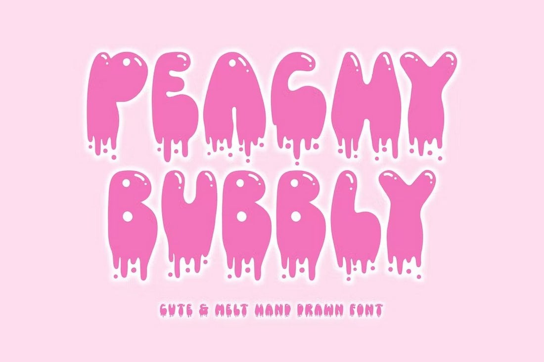 Peachy Bubbly - Creative Bubble Font