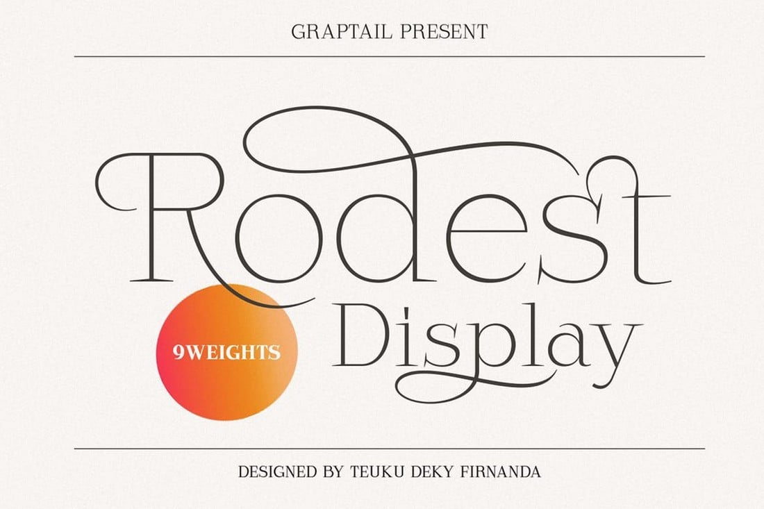 Rodest - Elegant Thin Font Family