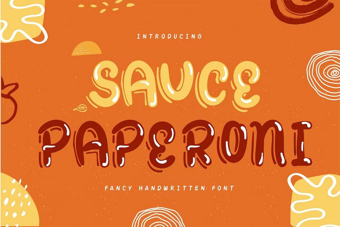 Sauce Paperoni - Handwritten Bubble Font