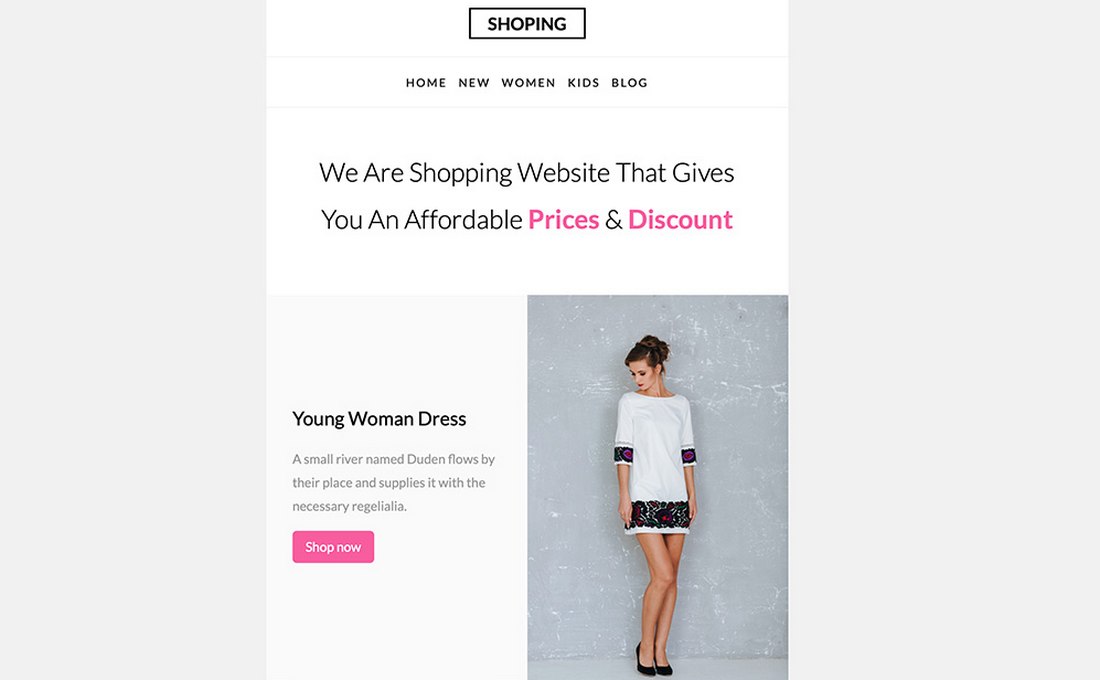 Shopping - Free eCommerce Email Template