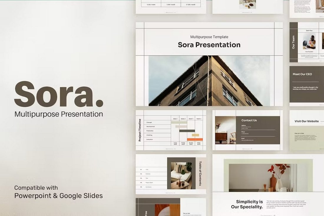 Sora - Multipurpose Presentation for Google Slides