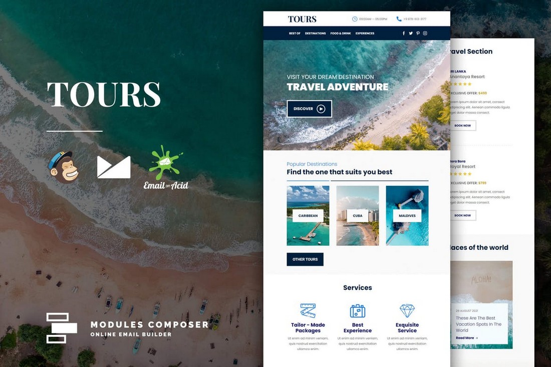Tours - Book & Travel MailChimp Email Template