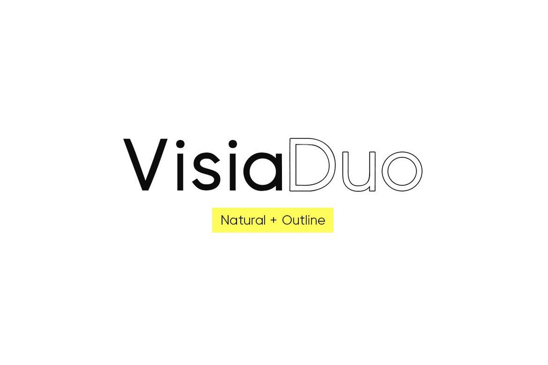 VISIA Duo - Natural & Outline Geometric Fonts