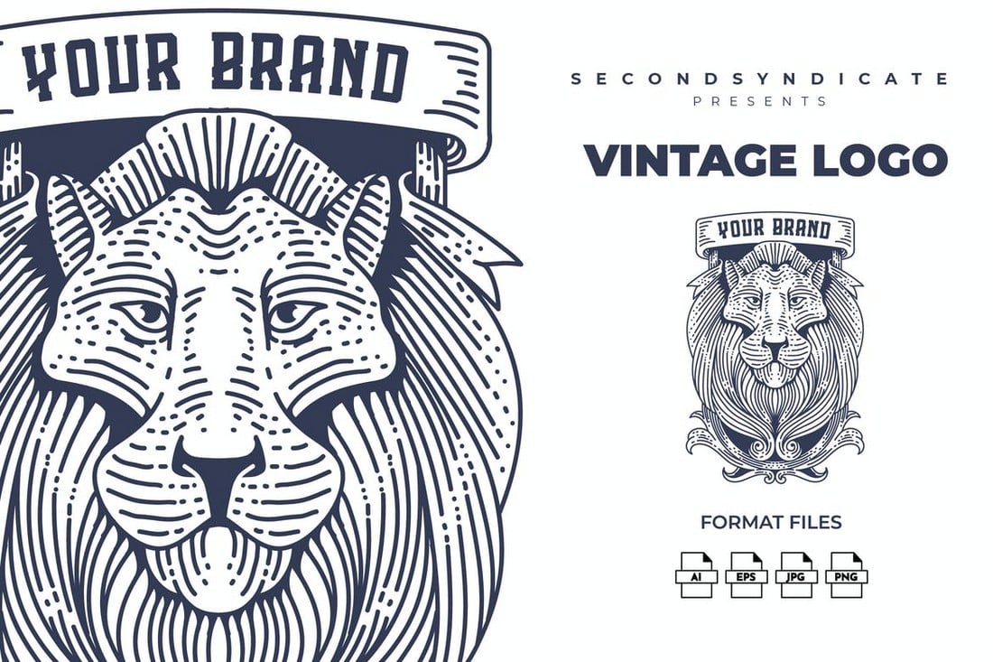 Vintage Logo Template with Luxury Design