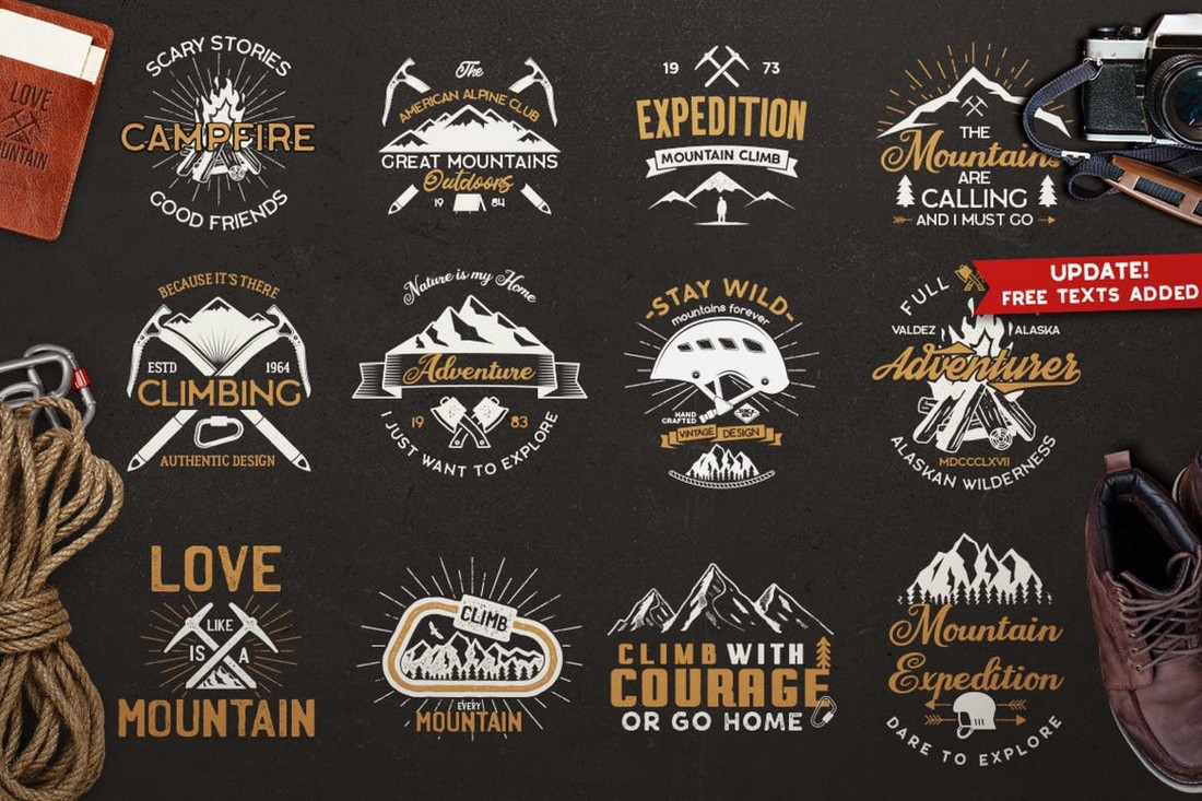 Vintage Outdoor Travel & Adventure Logo Badge Templates