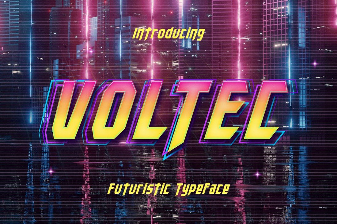 Voltec - Retro Sci-Fi Font