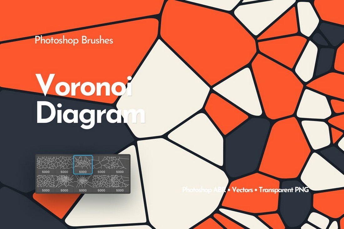 Voronoi Diagram Photoshop Brushes