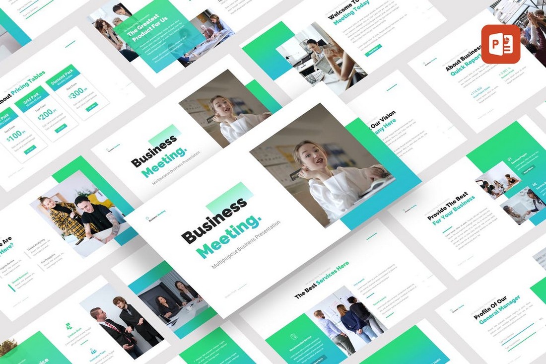 Business Meeting - Corporate PowerPoint Template