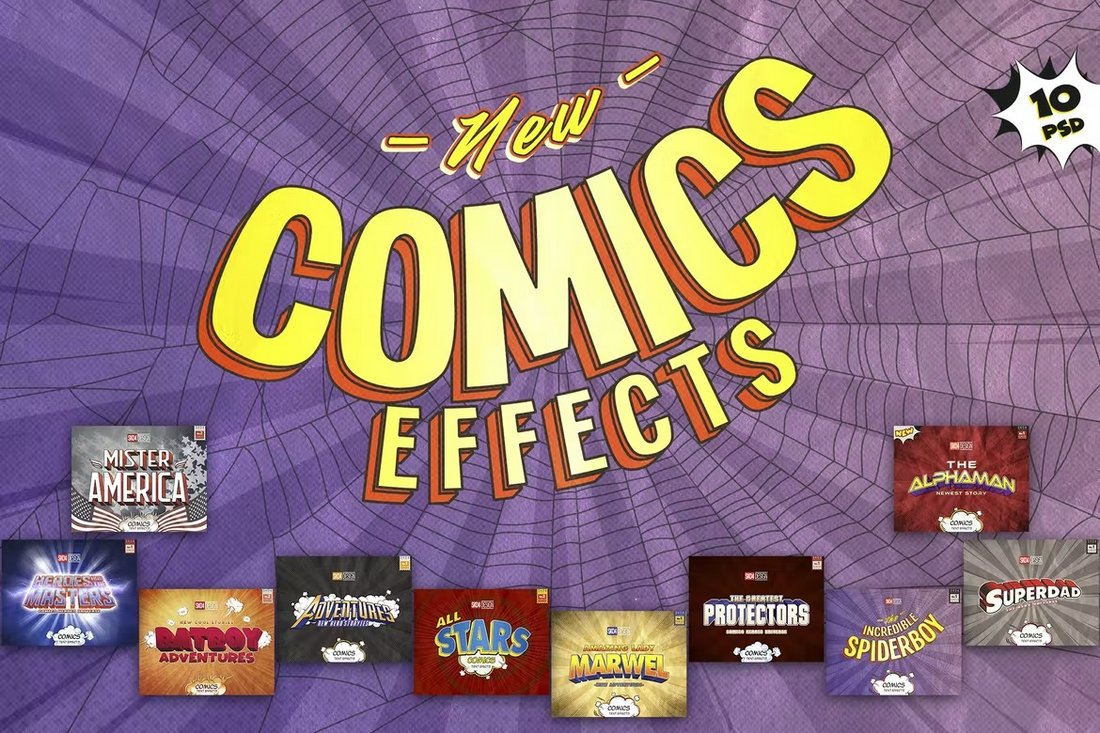 Comic Book Text Effects for Photoshop