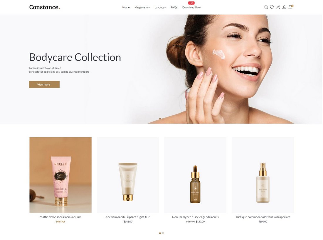 Constance - Beauty & Skincare Free Shopify Theme