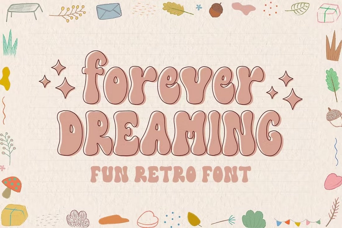 Forever Dreaming - Cute Retro 70s Font