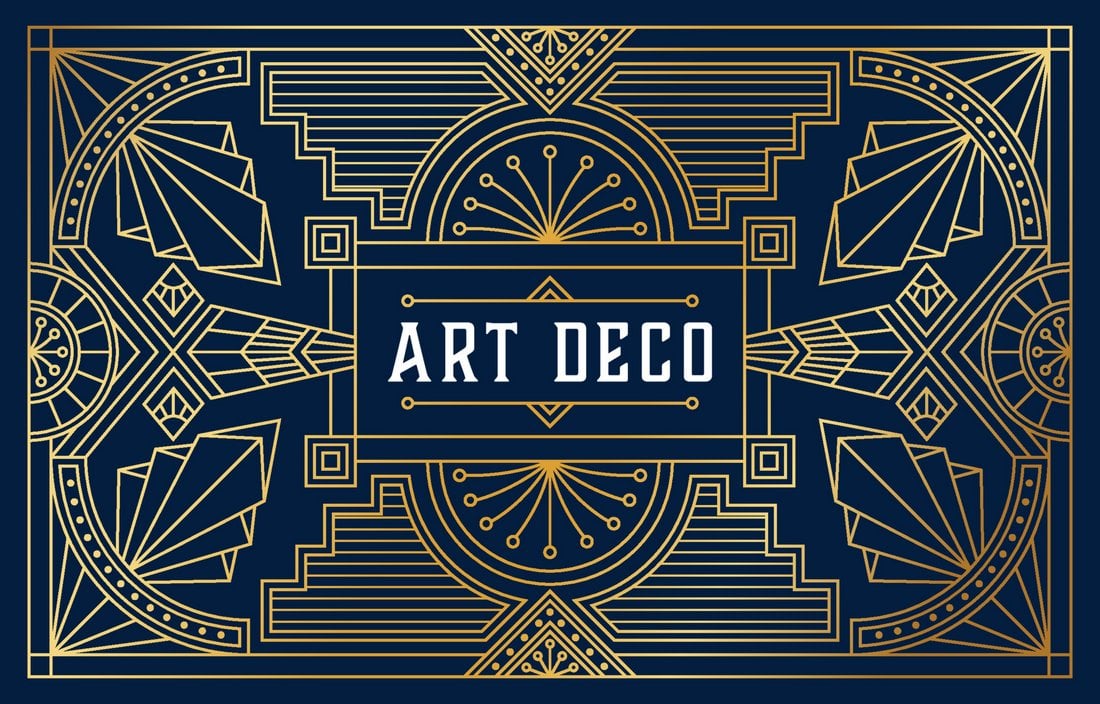 Free Classic Art Deco Background Template
