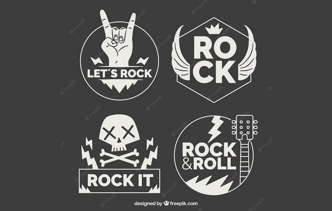 Free Minimal Rock Band Logos