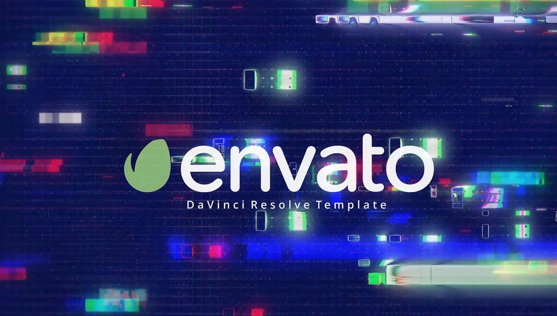 Glitch Logo Reveal Template for DaVinci Resolve