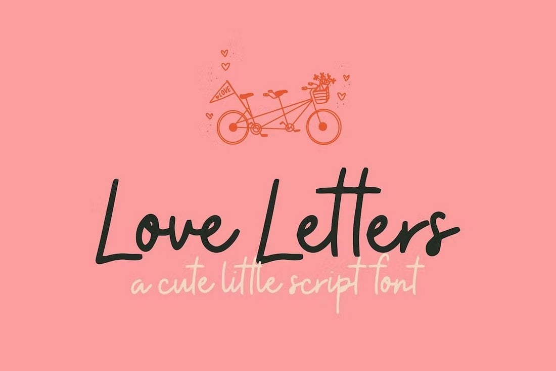 Love Letters - Cute Romantic Script Font