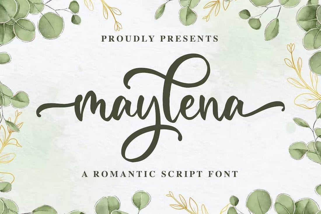 Maylena - Modern Romantic Script Font