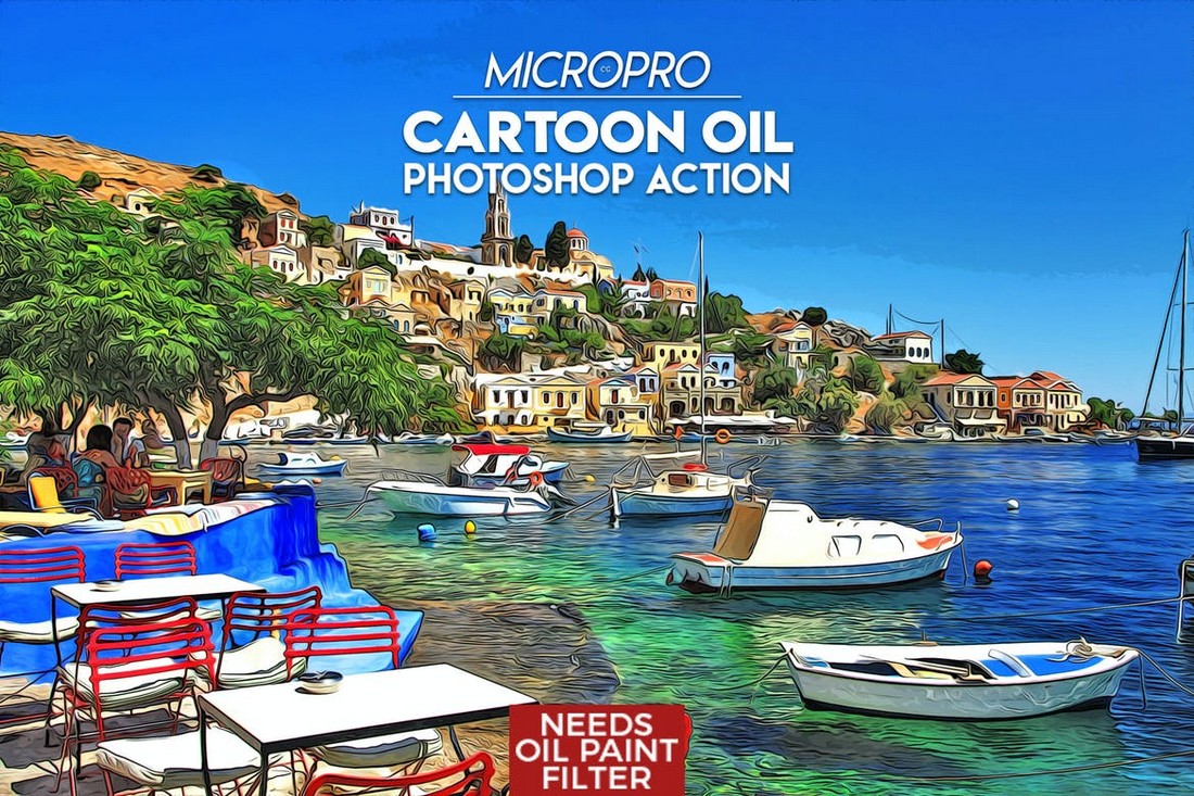 MicroPro - Cartoon Oil Photoshop Action