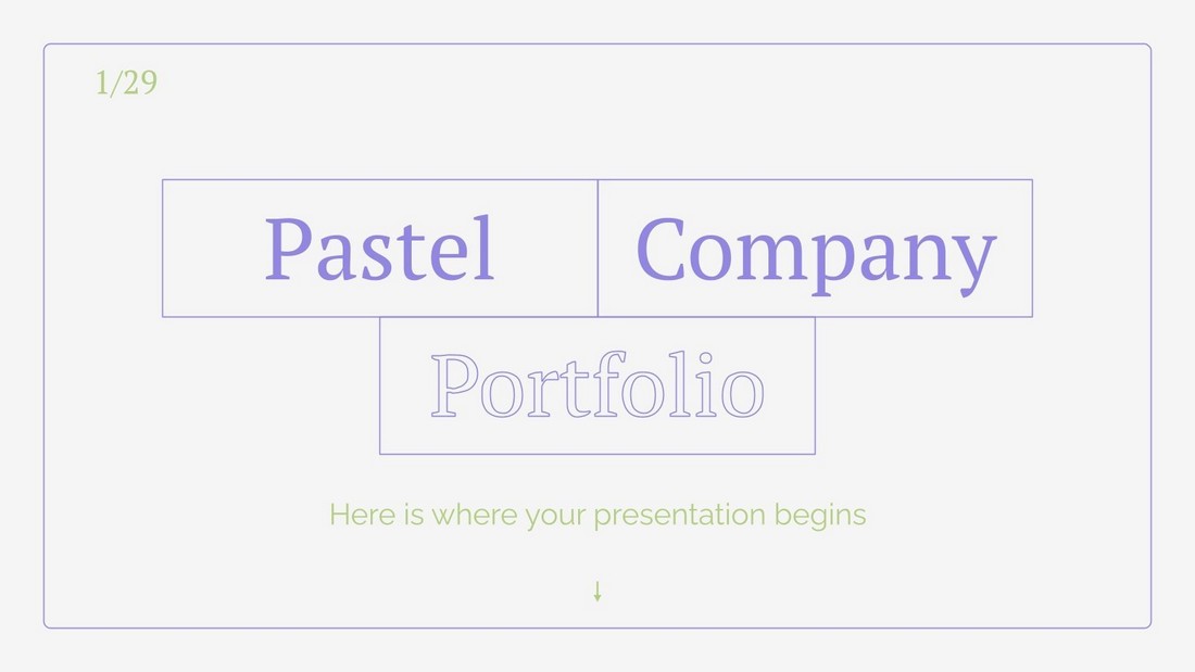 Pastel Company - Free Minimal PowerPoint Template