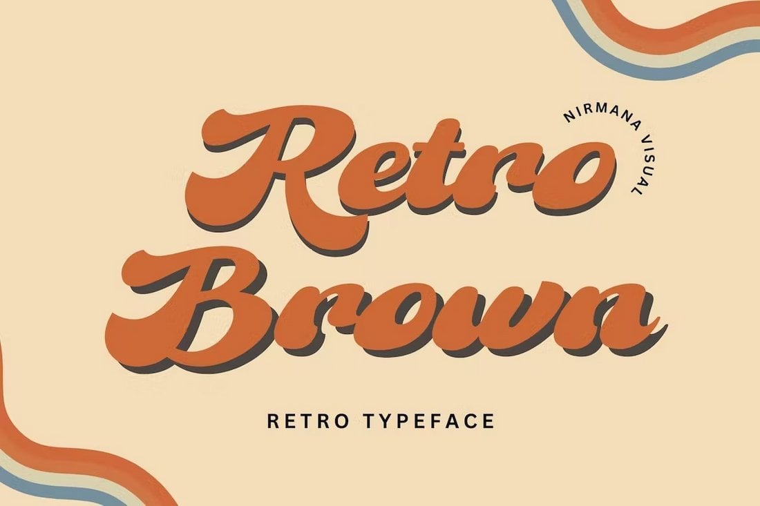 Retro Brown - Vintage 70 Style Font