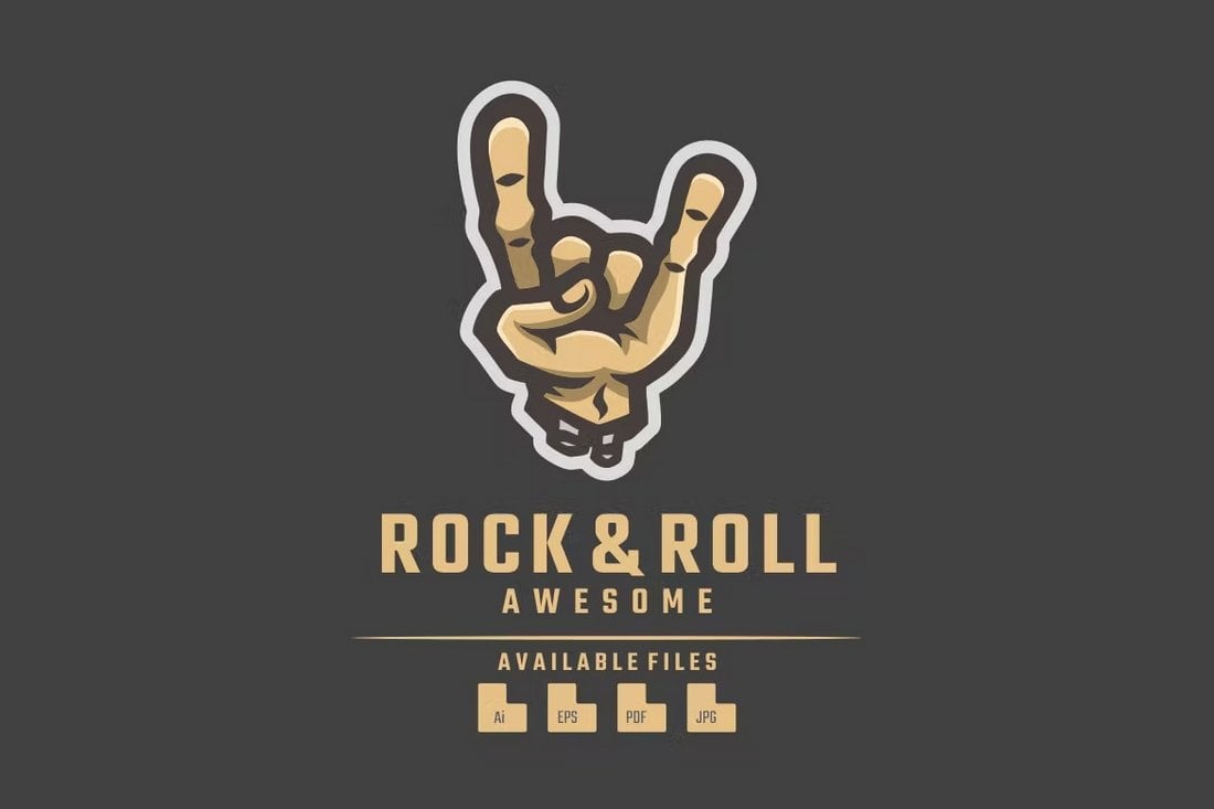 Rock & Roll - Rock Band Logo Template