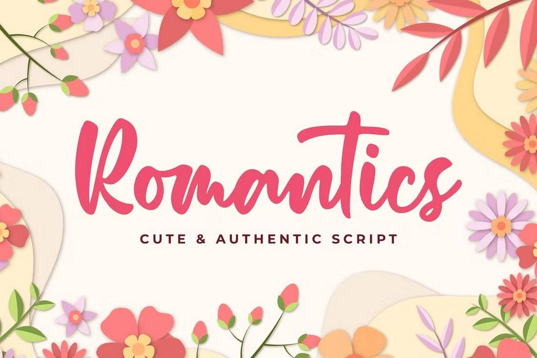 Romantics - Cute & Romantic Script Font