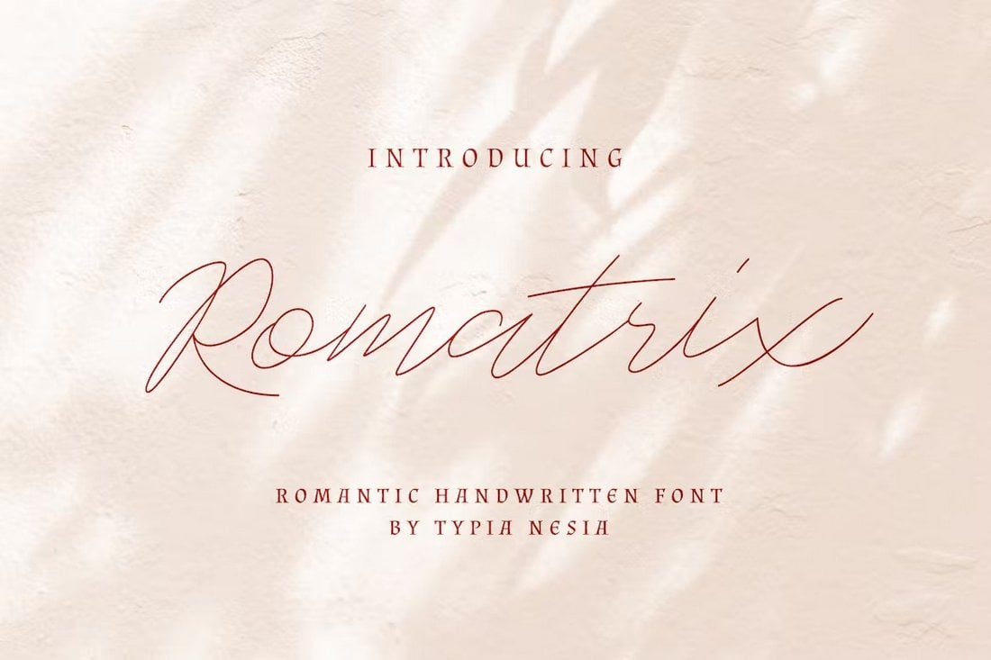 Romatrix - Romantic Cursive Font