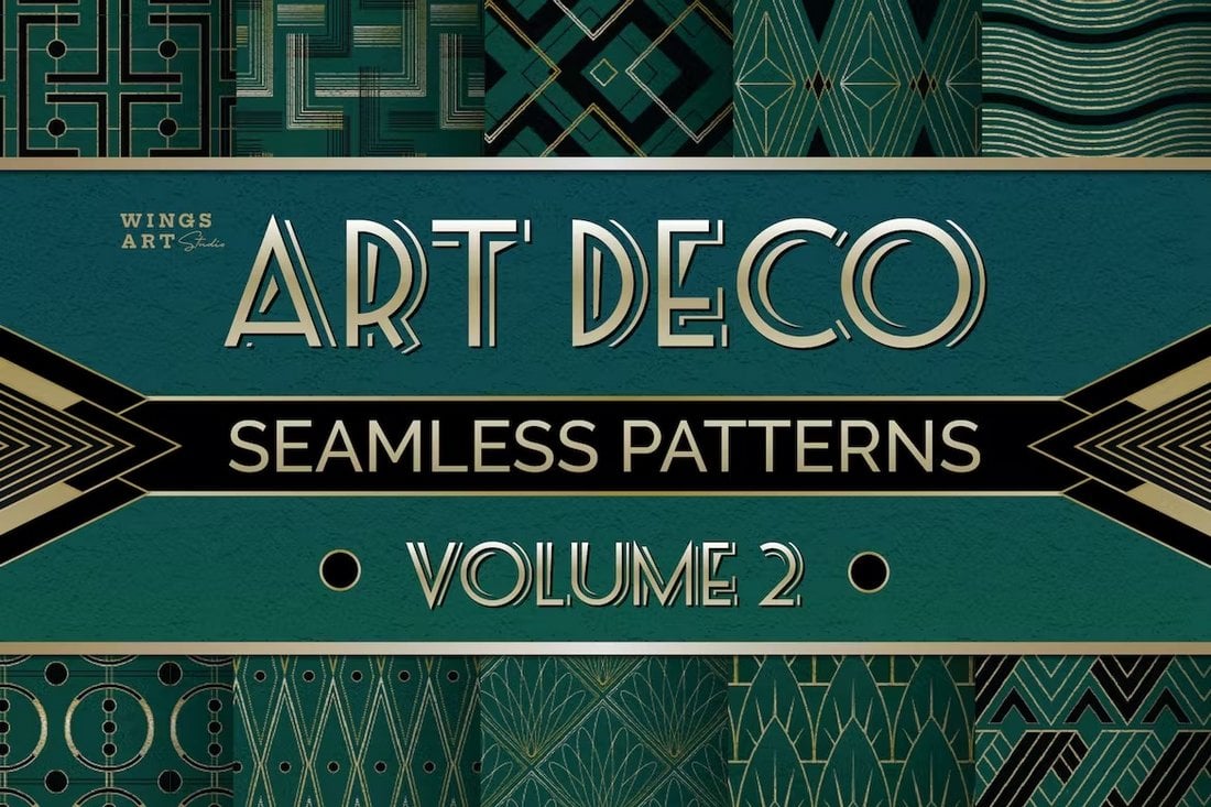 Vintage Art Deco Seamless Patterns Vol 2