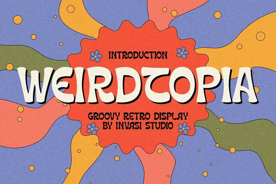 Weirdtopia - Groovy Retro 70s Font