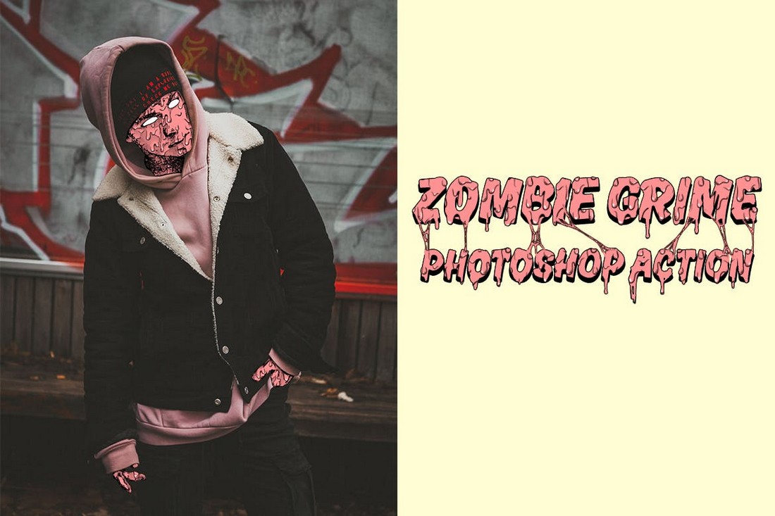 Zombie Grime Art Photoshop Cartoon Effect