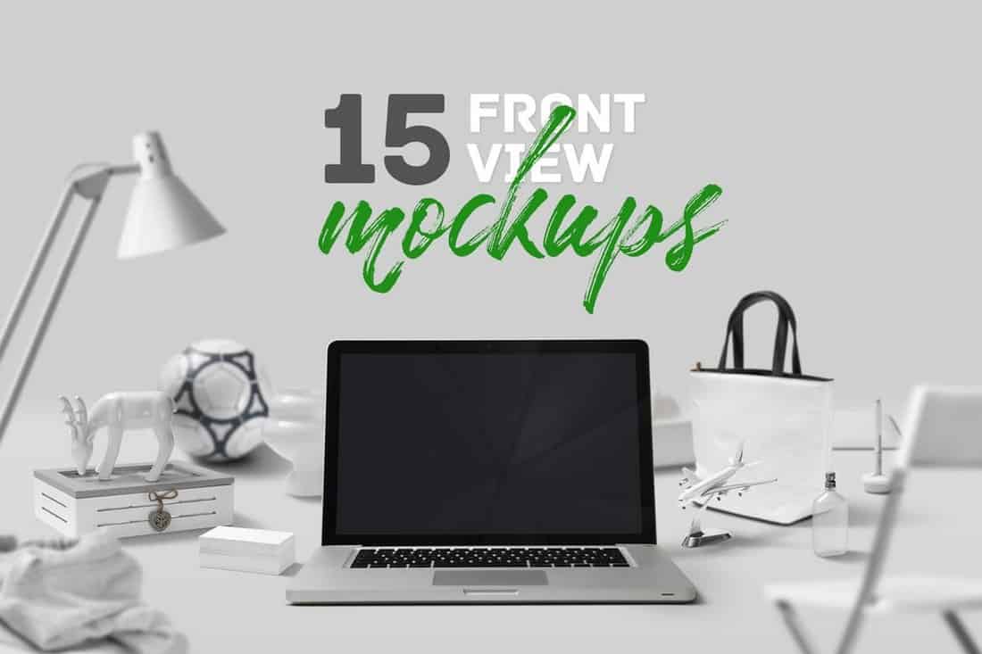 15 Frontview Laptop Mockups