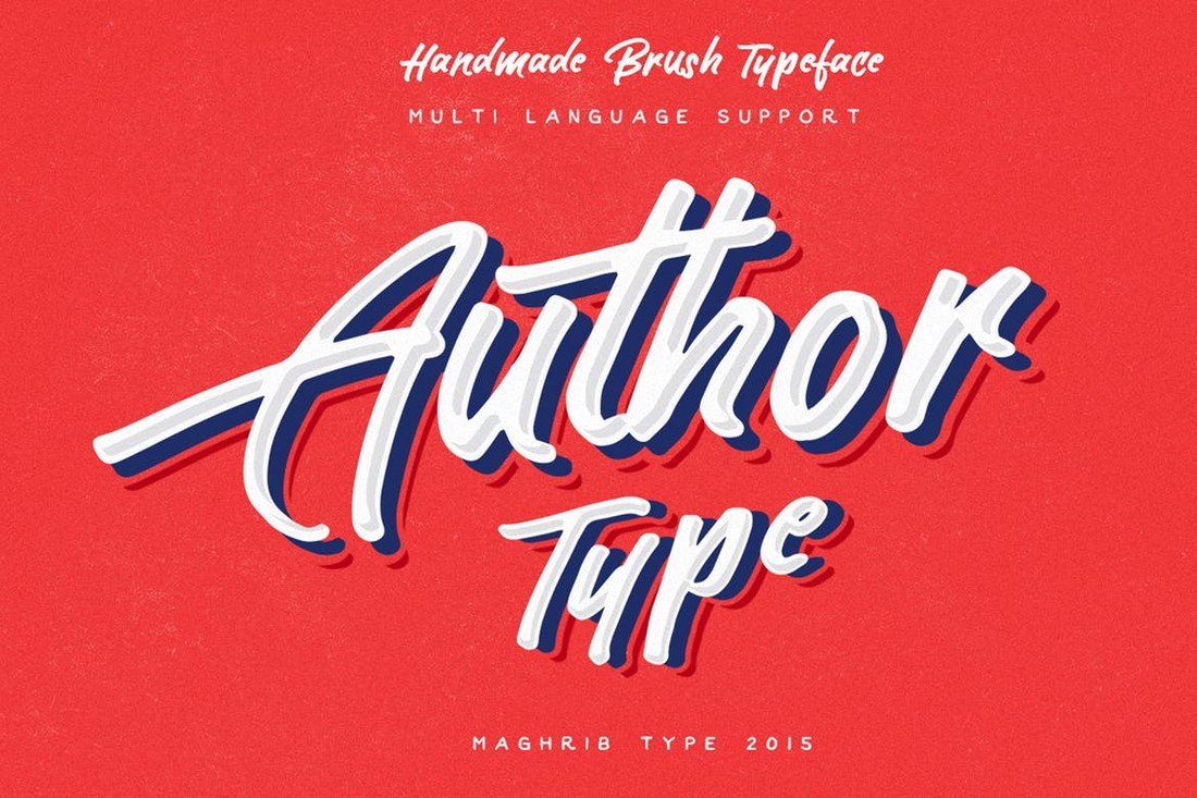 Author Type - Handmade Brush Font