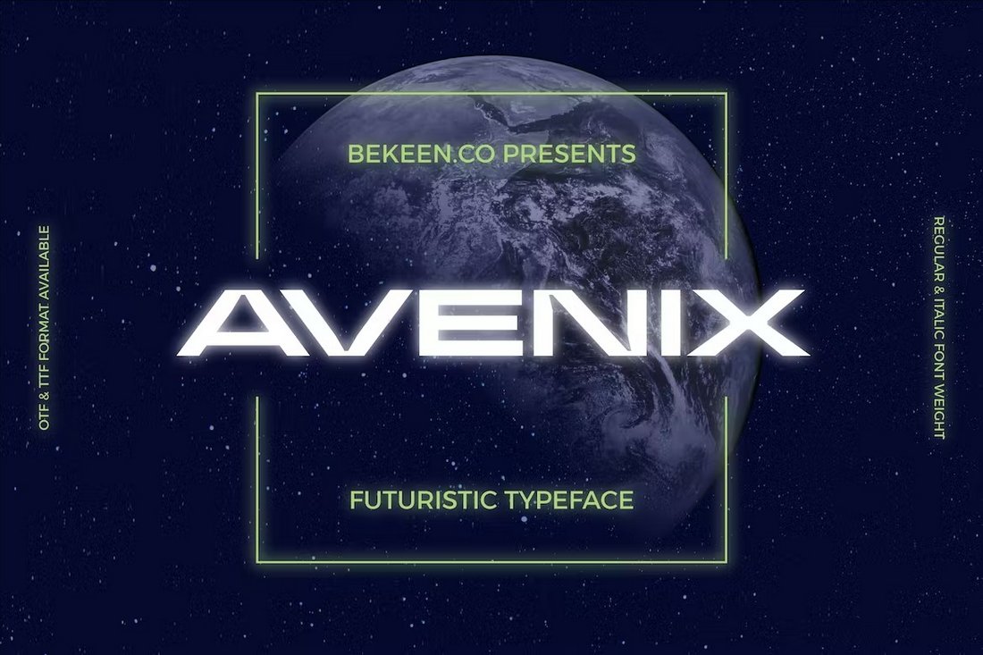 Avenix - Modern Futuristic Space Font