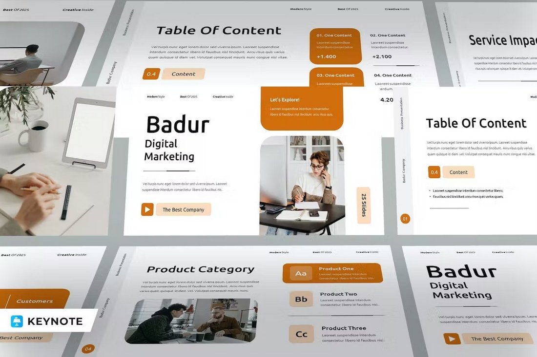 BADUR - Digital Marketing Keynote Template