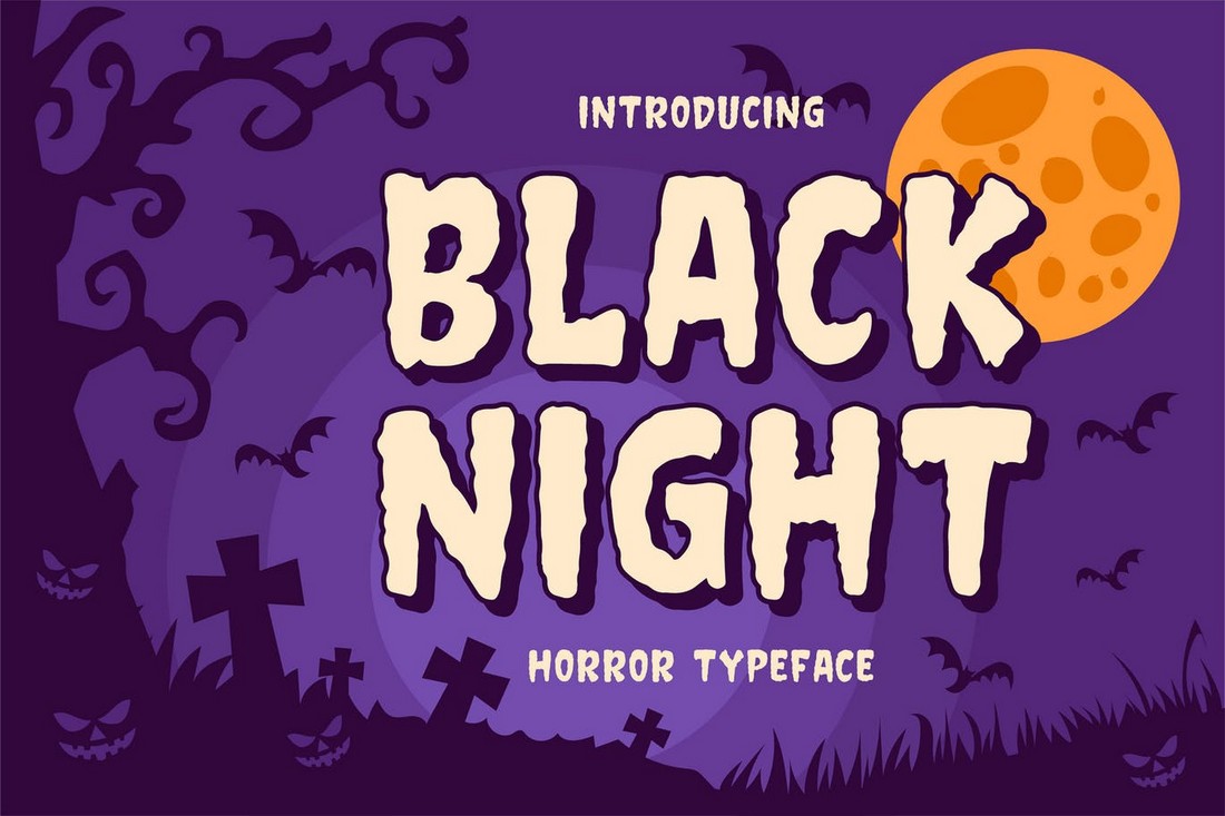 Black Night - Horror Comic Font